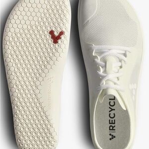Vivo Barefoot White Sneakers with Red Accent